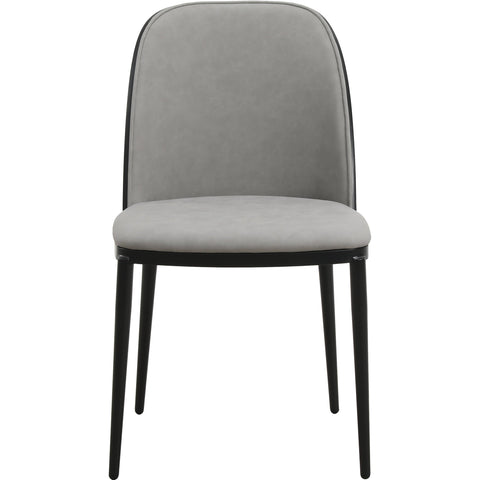 Tule Dining Side Chair with Upholstered Seat and Powder-Coated Steel Frame