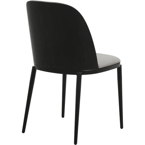 Tule Dining Side Chair with Upholstered Seat and Powder-Coated Steel Frame