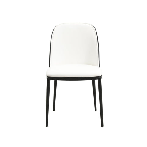 Tule Dining Side Chair with Upholstered Seat and Powder-Coated Steel Frame Set of 4