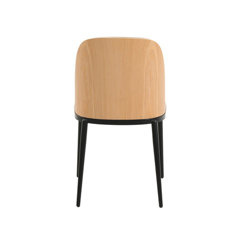 Tule Dining Side Chair with Upholstered Seat and Powder-Coated Steel Frame