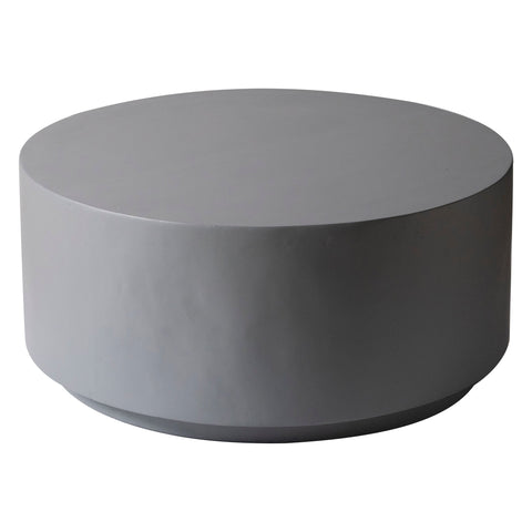 Terra 36" Round Coffee Table in Fiberstone for Indoor and Outdoor