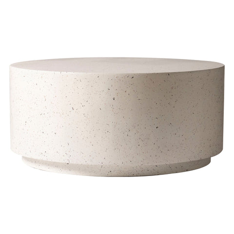 Terra 36" Round Coffee Table in Fiberstone for Indoor and Outdoor