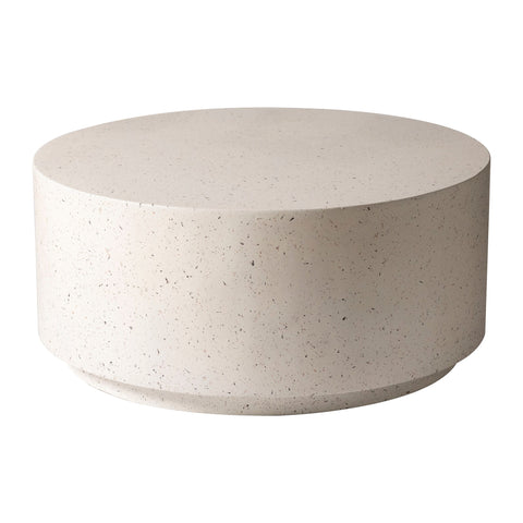 Terra 36" Round Coffee Table in Fiberstone for Indoor and Outdoor