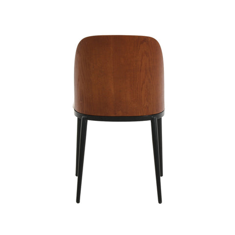 Tule Dining Side Chair with Upholstered Seat and Powder-Coated Steel Frame