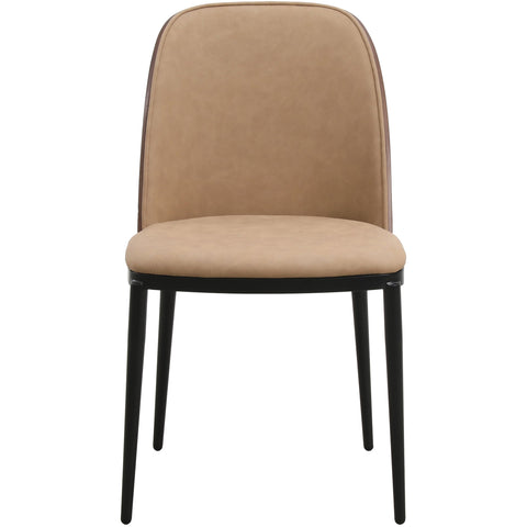 Tule Dining Side Chair with Upholstered Seat and Powder-Coated Steel Frame Set of 4