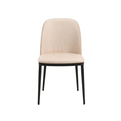 Tule Dining Side Chair with Upholstered Seat and Powder-Coated Steel Frame