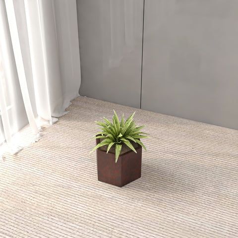 Thicket Modern Fiberstone Planter - Hexagon Design Weather Resistant Plant Pot