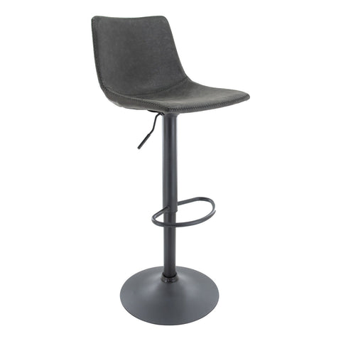 Tilbury Modern Adjustable Bar Stool with Footrest and 360-Degree Swivel