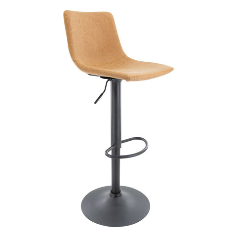 Tilbury Modern Adjustable Bar Stool with Footrest and 360-Degree Swivel