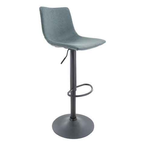 Tilbury Modern Adjustable Bar Stool with Footrest and 360-Degree Swivel