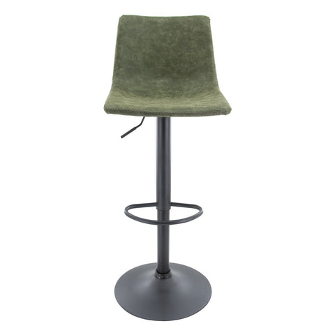 Tilbury Modern Adjustable Bar Stool with Footrest and 360-Degree Swivel