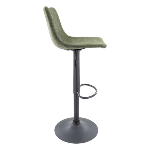 Tilbury Modern Adjustable Bar Stool with Footrest and 360-Degree Swivel