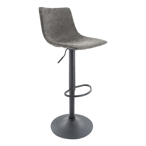 Tilbury Modern Adjustable Bar Stool with Footrest and 360-Degree Swivel