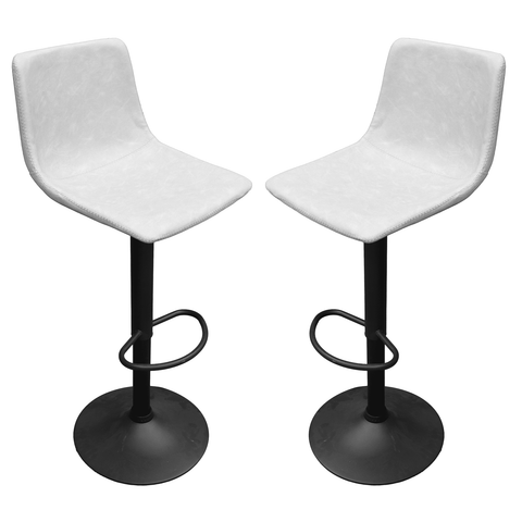 Tilbury Modem Adjustable Bar Stool With Footrest & 360-Degree Swivel Set of 2