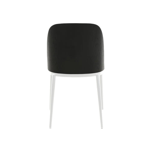 Tule Dining Side Chair with Upholstered Seat and Powder-Coated Steel Frame