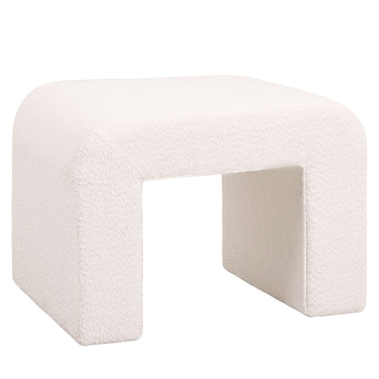 Vint Modern Bench Upholstered in Velvet Boucle With Padded Foam Seat