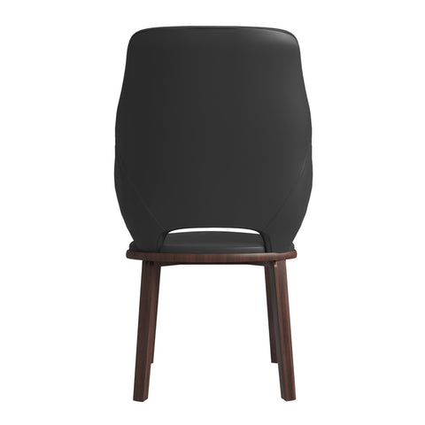 Vivara Dining Chair Upholstered in Leather with Rubberwood Base Set of 4