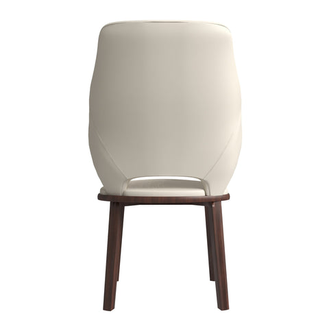 Vivara Dining Chair Upholstered in Leather with Rubberwood Base Set of 4