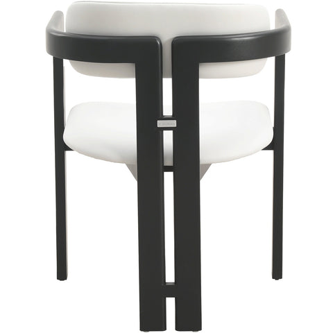 Velo Series Modern Dining Chair with Upholstered Leather and Wood Legs