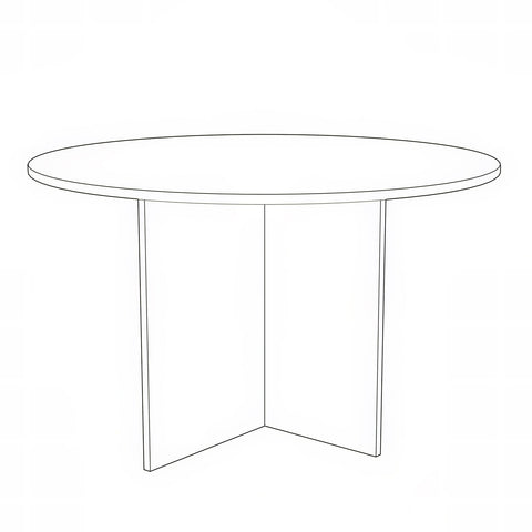 Valore Series Modern Coffee Table with Round Tabletop and Sturdy Acrylic Cross Base for Living Room and Bedroom