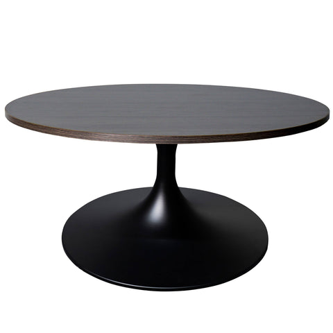 Verve 27” Round Coffee Table with MDF Top and Stainless Steel Base