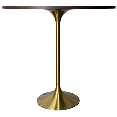 Verve Bar Height Dining Table with Round MDF, Sintered Stone, or Resin Top & Gold Stainless Steel Base