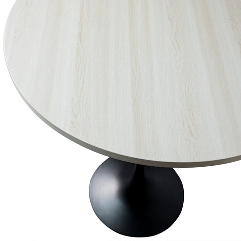 Verve Bar Height Dining Table with Round MDF, Sintered Stone, or Resin Top & Black Stainless Steel Base