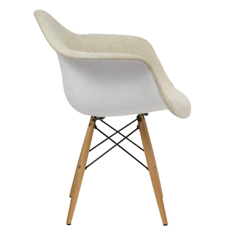 Willow Modern Fabric Eiffel Base Accent Side Chair