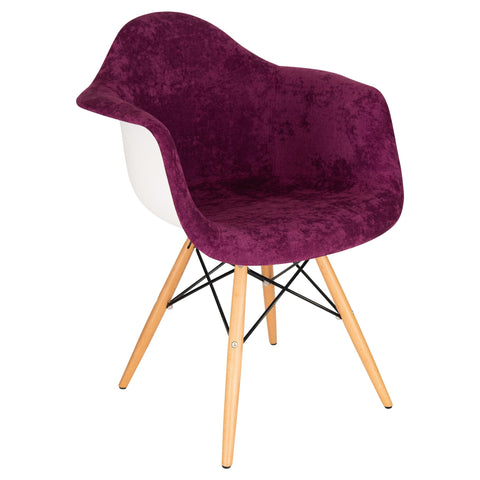 Willow Modern Fabric Eiffel Base Accent Side Chair