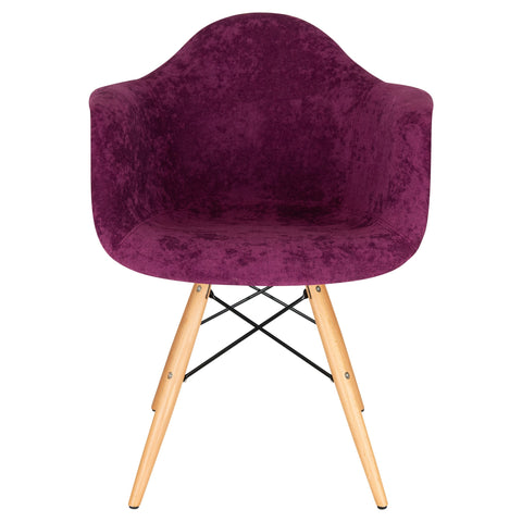 Willow Modern Fabric Eiffel Base Accent Side Chair