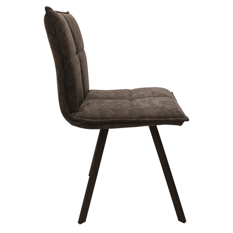 Wesley Modern Leather Dining Chair With Metal Legs Set of 2