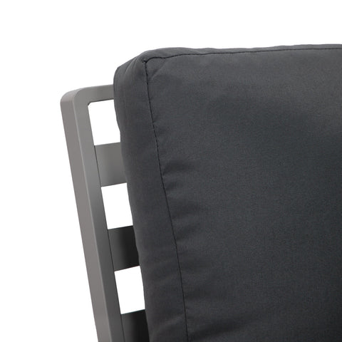 Walbrooke Modern Grey Patio Arm Chair, Set of 2