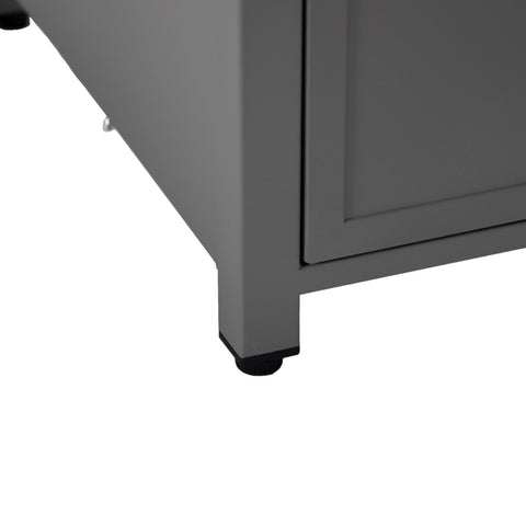 Walbrooke Modern Square Tank Holder Table with Tempered Glass Top and Powder Coated Aluminum