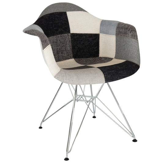 Willow Modern Fabric Eiffel Base Accent Side Chair