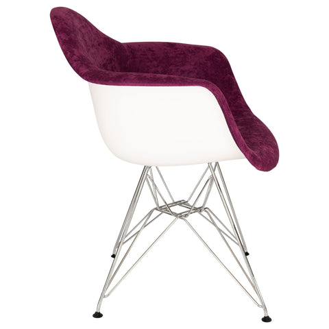 Willow Modern Fabric Eiffel Base Accent Side Chair