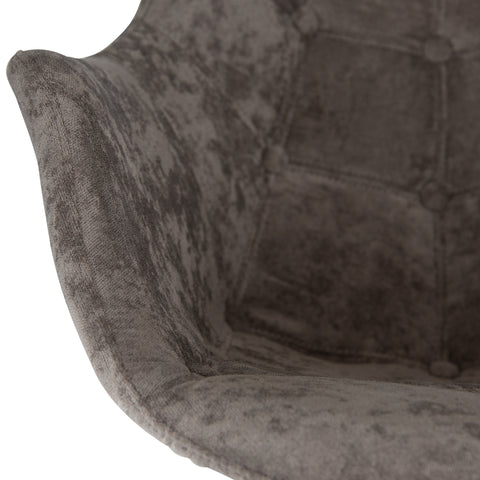 Willow Modern Petite Twill Upholstered Fabric/Velvet with Eiffel Base Rocking Chair