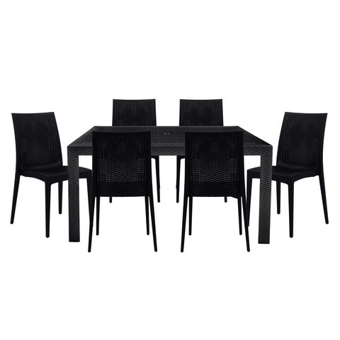 Mace Mid-Century 7-Piece Outdoor Dining Set