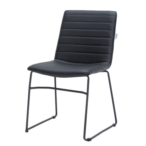 Zylar Leather/Polyester Office Guest Chair with Powder-Coated Stainless Steel Base