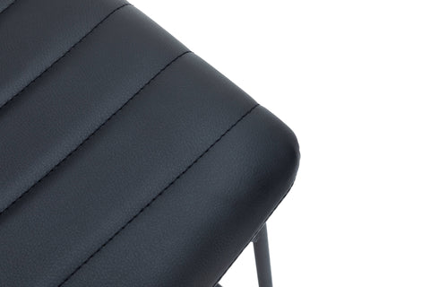 Zylar Leather/Polyester Office Guest Chair with Powder-Coated Stainless Steel Base