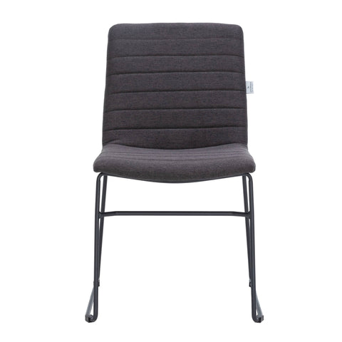 Zylar Leather/Polyester Office Guest Chair with Powder-Coated Stainless Steel Base