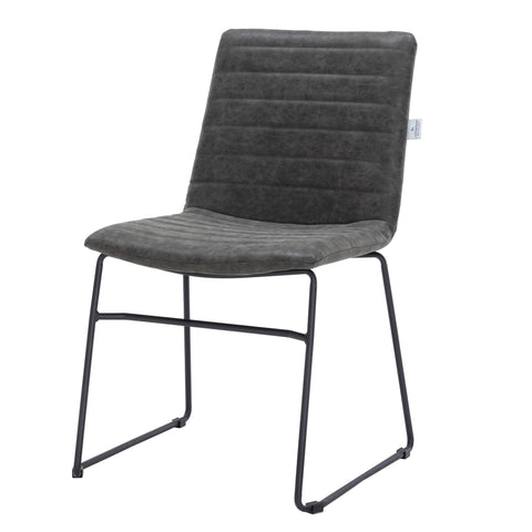 Zylar Leather/Polyester Office Guest Chair with Powder-Coated Stainless Steel Base