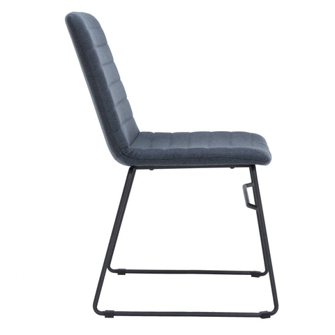 Zylar Leather/Polyester Office Guest Chair with Powder-Coated Stainless Steel Base