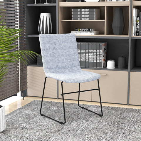 Zylar Leather/Polyester Office Guest Chair with Powder-Coated Stainless Steel Base