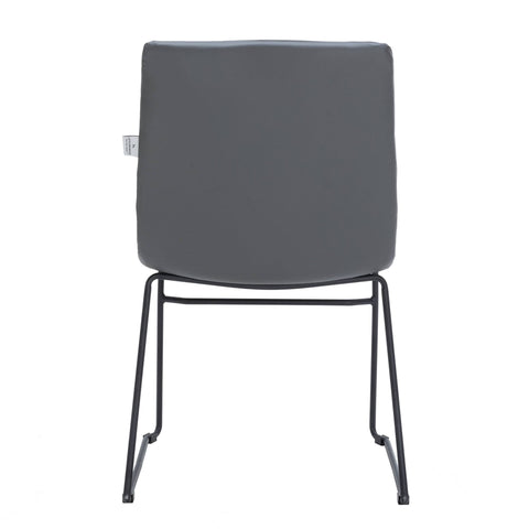 Zylar Leather/Polyester Office Guest Chair with Powder-Coated Stainless Steel Base