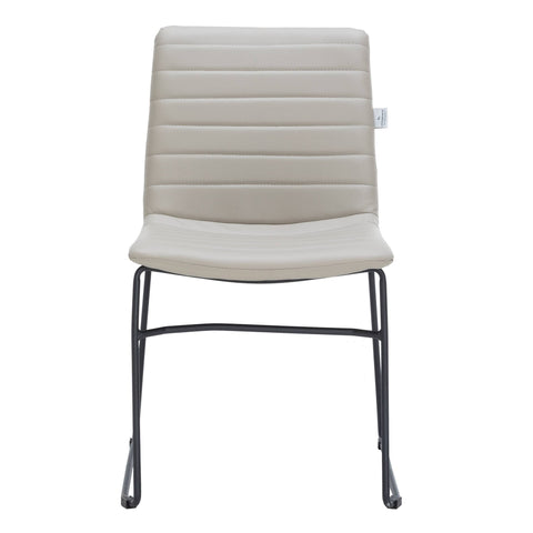 Zylar Leather/Polyester Office Guest Chair with Powder-Coated Stainless Steel Base