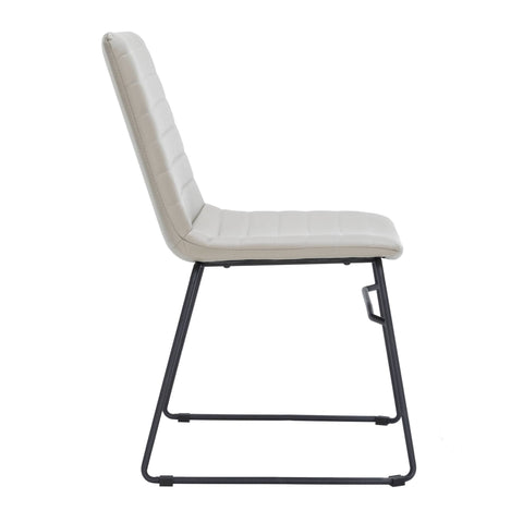 Zylar Leather/Polyester Office Guest Chair with Powder-Coated Stainless Steel Base