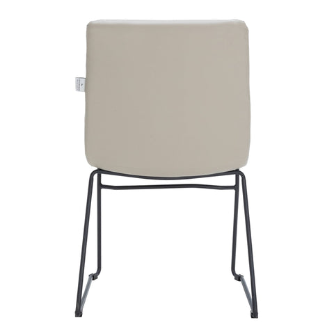 Zylar Leather/Polyester Office Guest Chair with Powder-Coated Stainless Steel Base