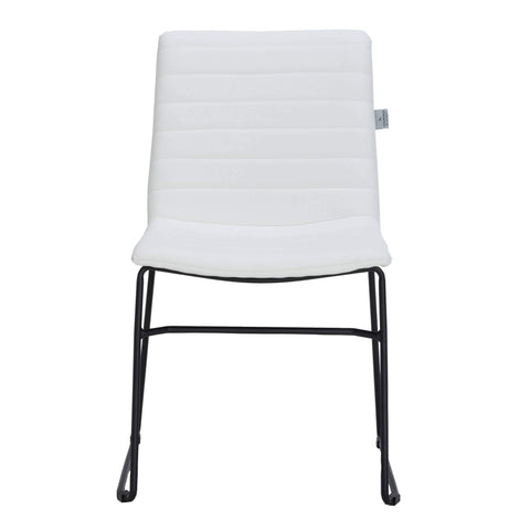 Zylar Leather/Polyester Office Guest Chair with Powder-Coated Stainless Steel Base